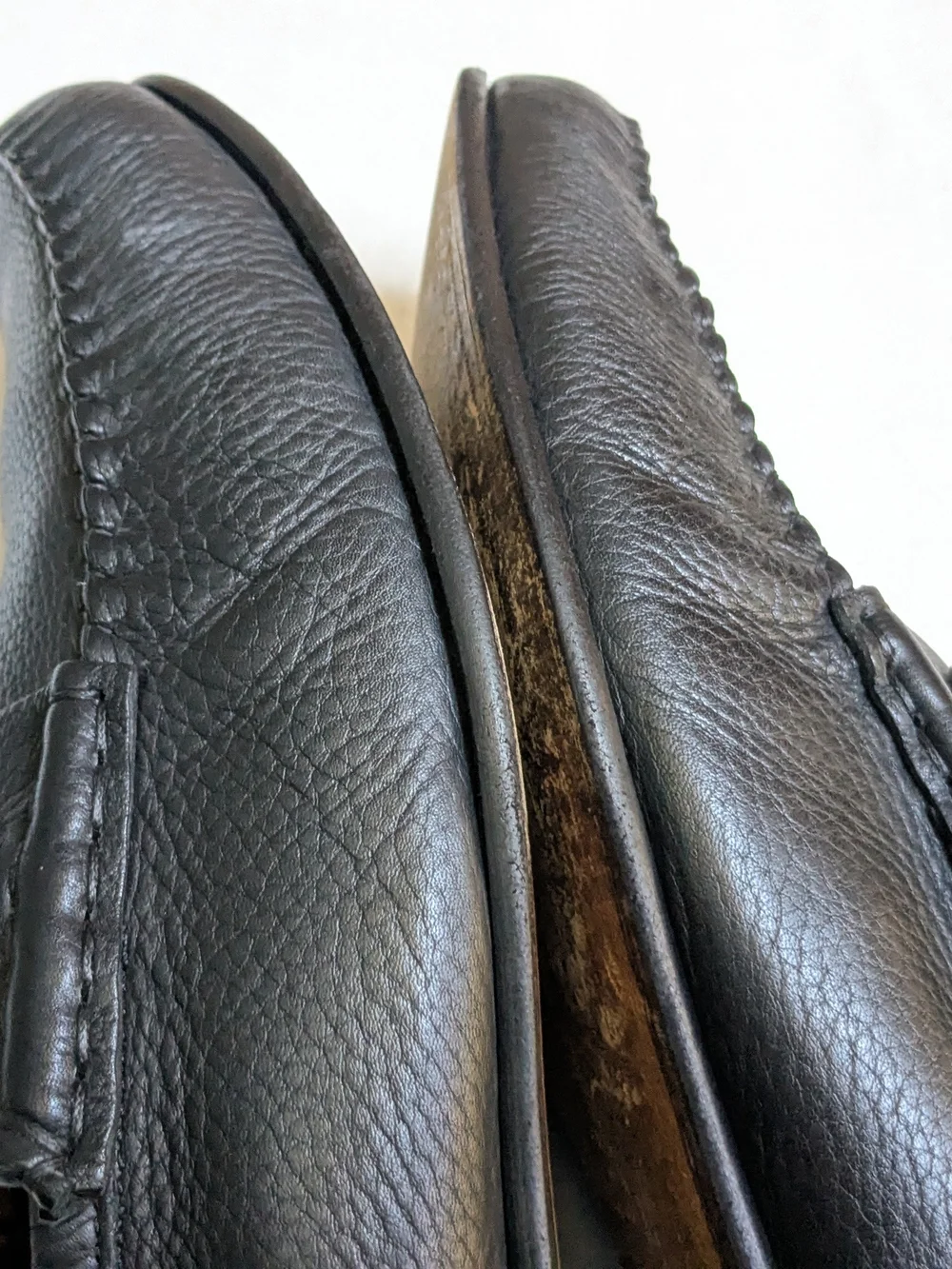 Gucci Black Pebbled Leather Horsebit Slip-On Loafers US 12